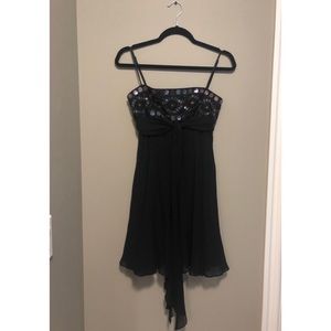 BCBG dress in black with sequin.